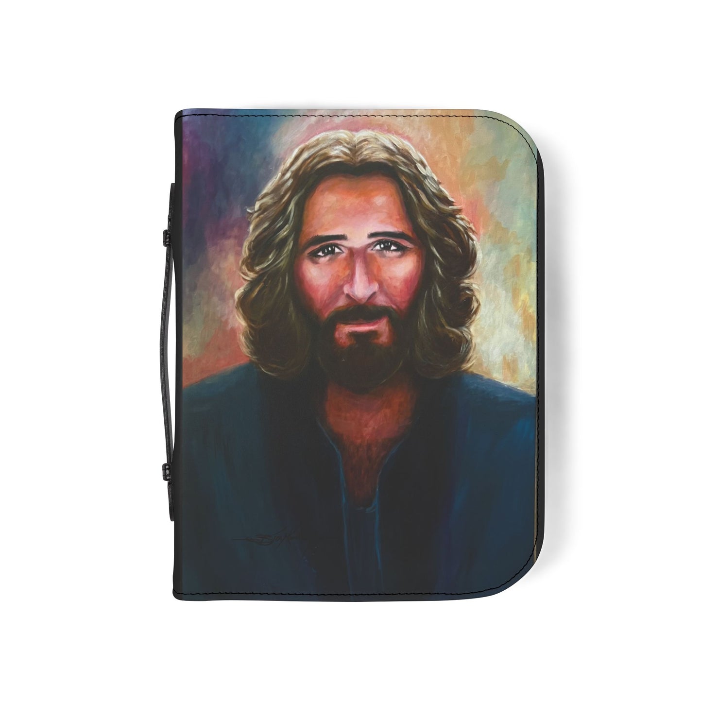 Artistic Bible Cover with Jesus Design