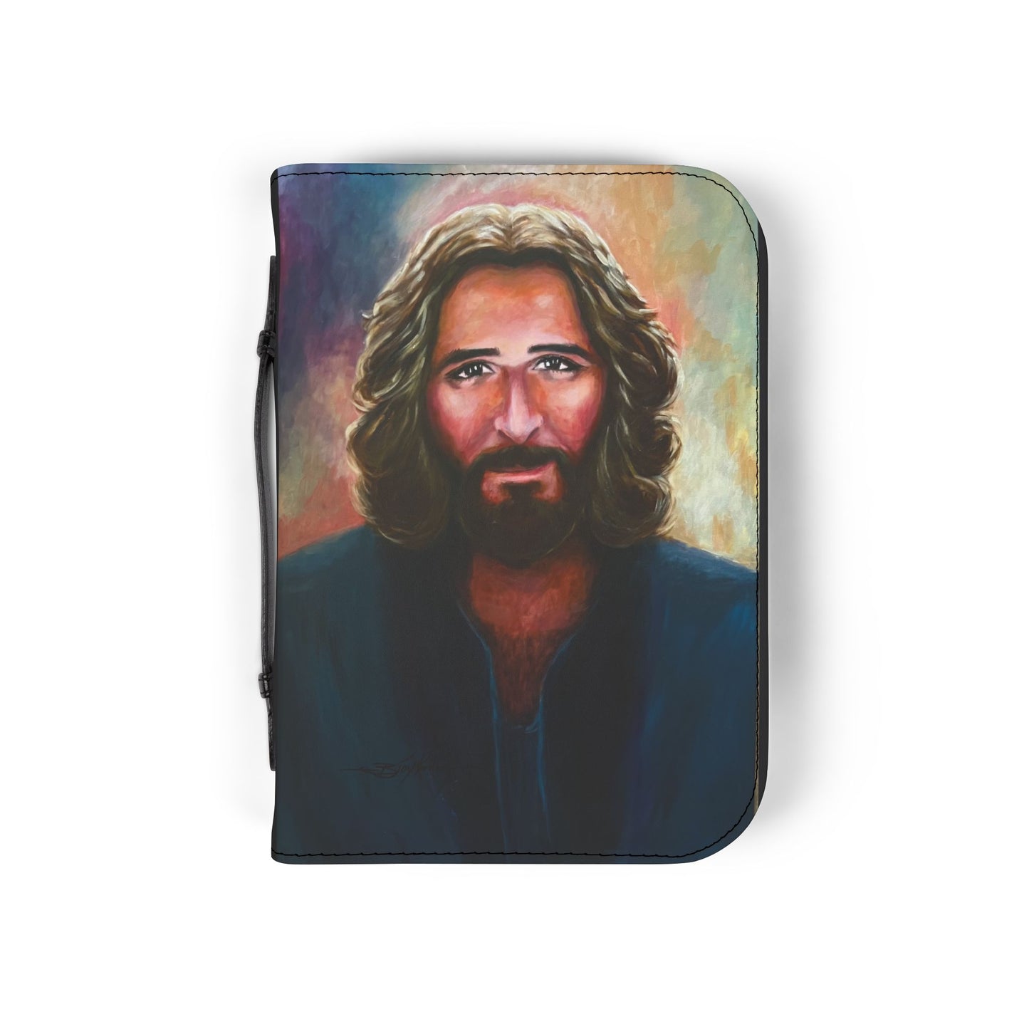 Artistic Bible Cover with Jesus Design