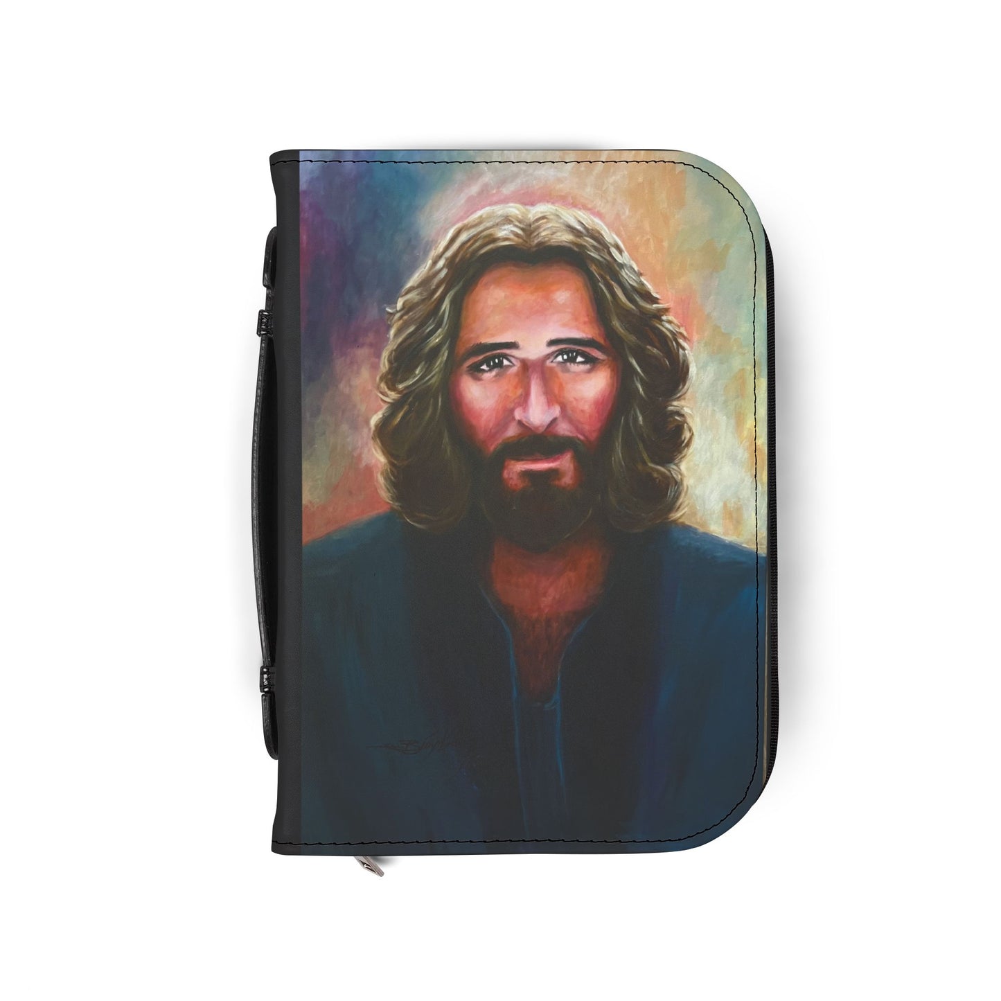 Artistic Bible Cover with Jesus Design