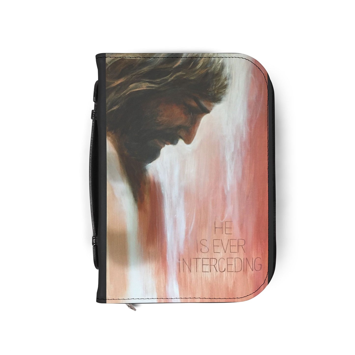 Artistic Bible Cover with He is ever interceding Design