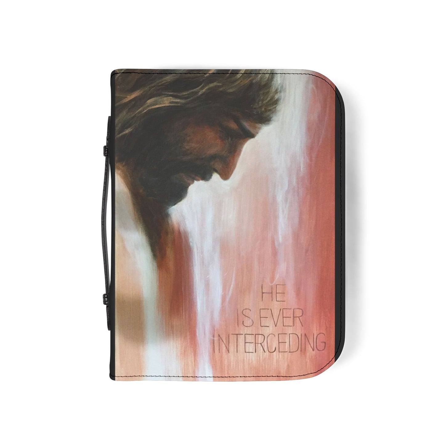 Artistic Bible Cover with He is ever interceding Design